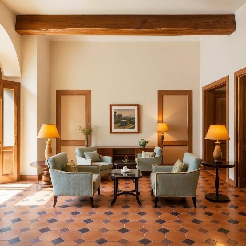rimavely lobby with forest-cream walls, yellowwood joinery and sage linen armchairs